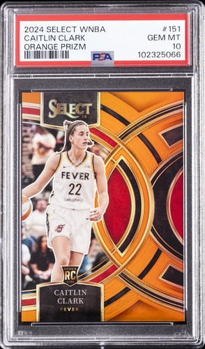 2024 Panini Select WNBA Caitlin Clark [Orange Prizm] #151 card