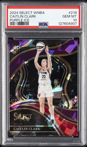 2024 Panini Select WNBA Caitlin Clark [Purple Ice Prizm] #218 card