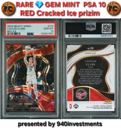 2024 Panini Select WNBA Caitlin Clark [Red Ice Prizm] #218 card