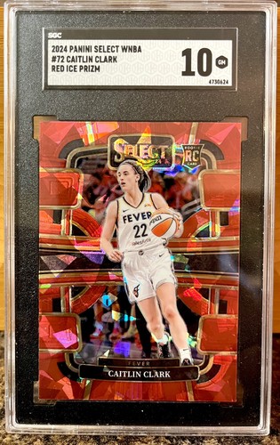 2024 Panini Select WNBA Caitlin Clark [Red Ice Prizm] #72 card