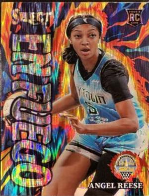 2024 Panini Select WNBA En Fuego Angel Reese [Flash Prizm] #8 card