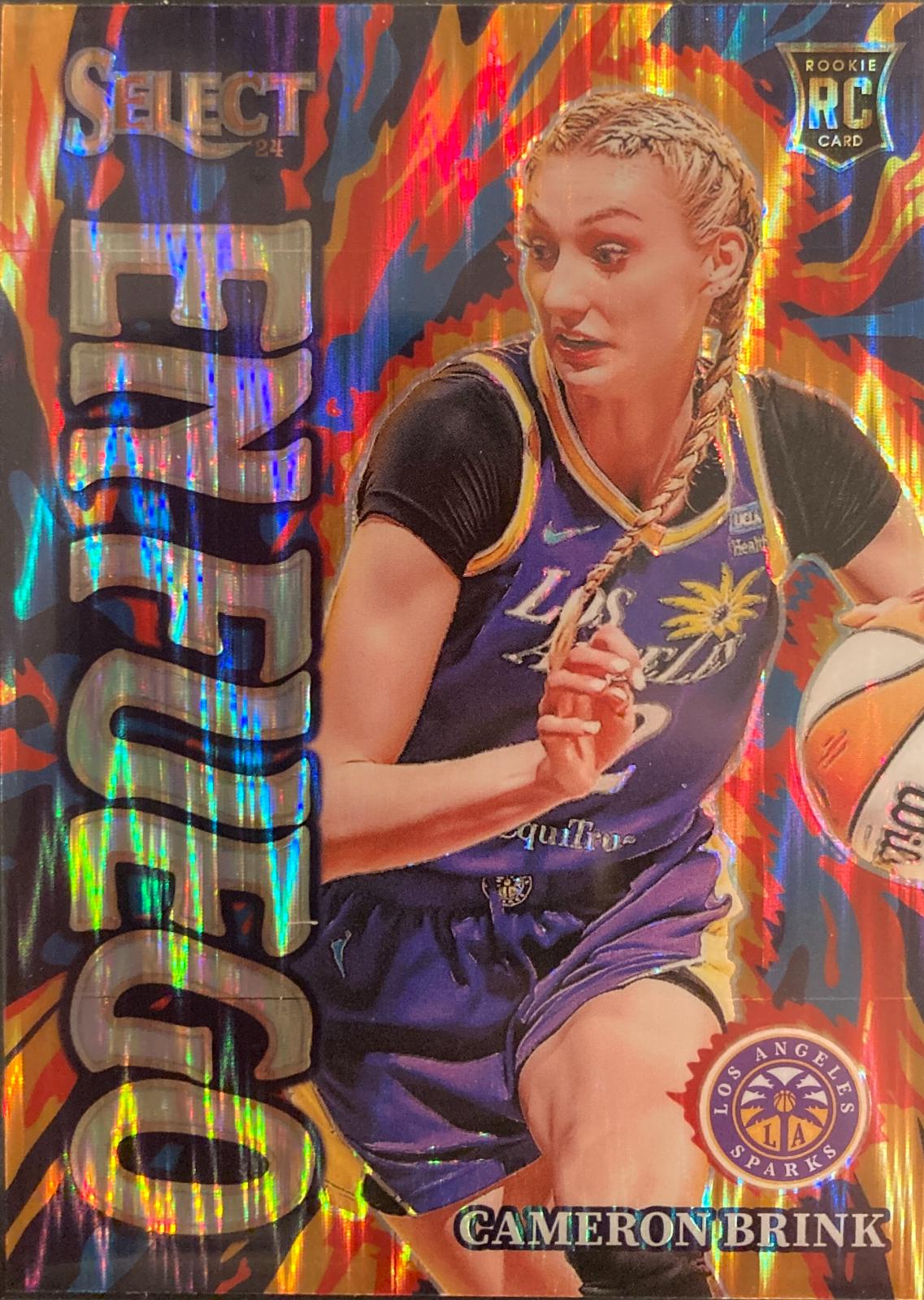 2024 Panini Select WNBA En Fuego Cameron Brink [Flash Prizm] #5 card