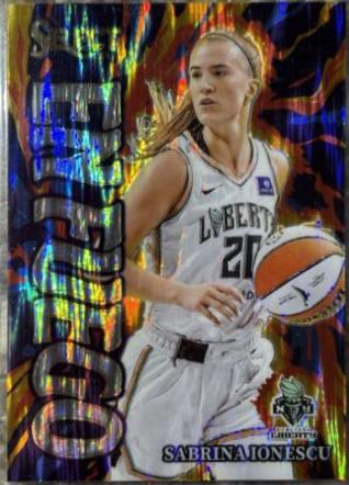 2024 Panini Select WNBA En Fuego Sabrina Ionescu [Flash Prizm] #2 card