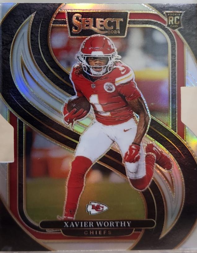 2024 Panini Select Xavier Worthy [Silver Prizm Die-Cut] #119 card