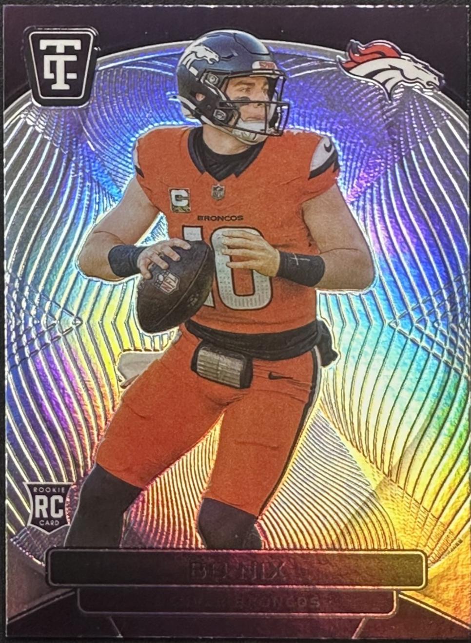 2024 Panini Totally Certified Bo Nix [Mirror Platinum Silver] #105 card