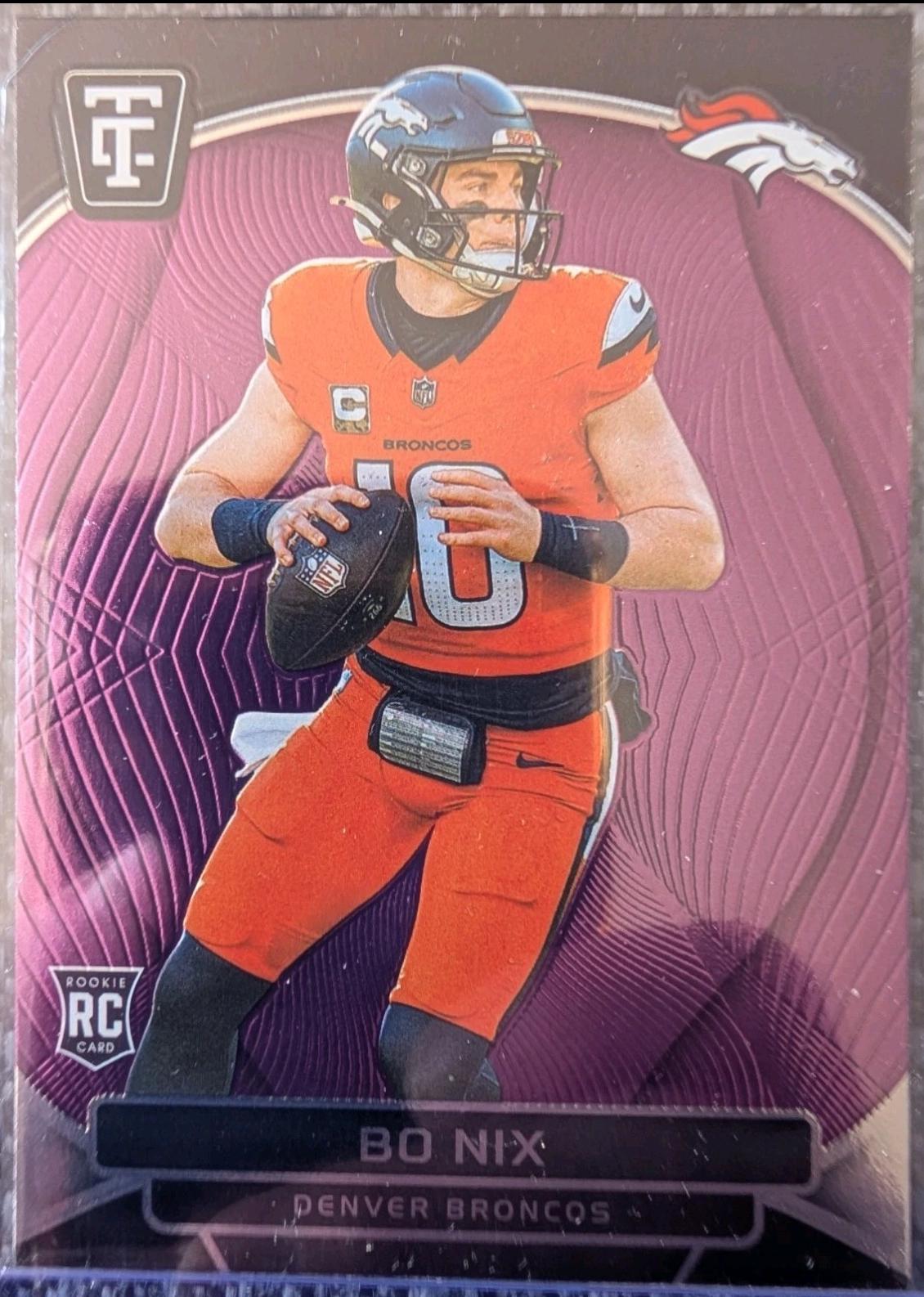 2024 Panini Totally Certified Bo Nix [Mirror Purple] #105 card