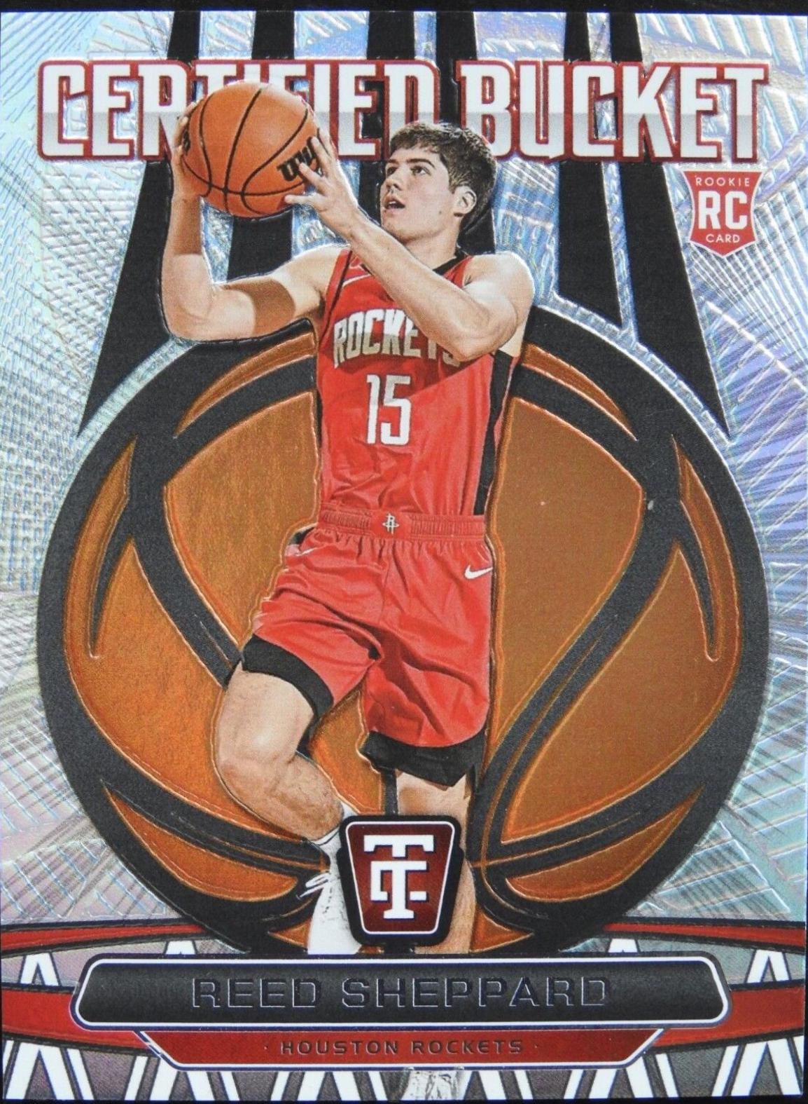 2024 Panini Totally Certified Bucket Reed Sheppard #14 card