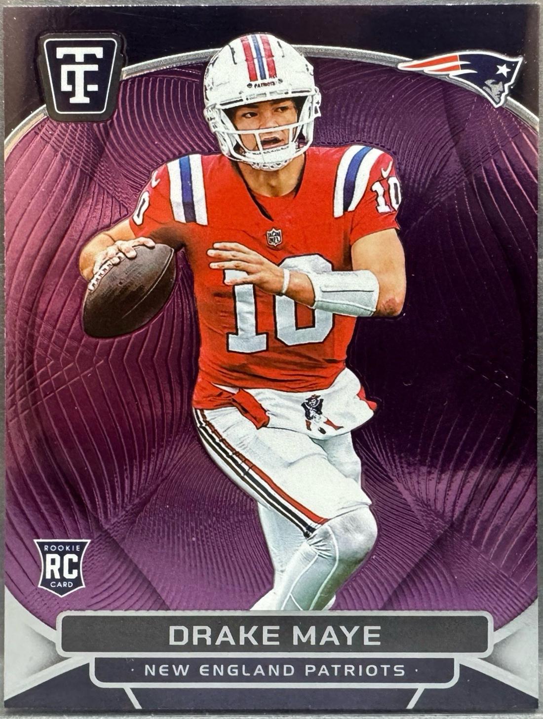 2024 Panini Totally Certified Drake Maye [Mirror Purple] #121 card