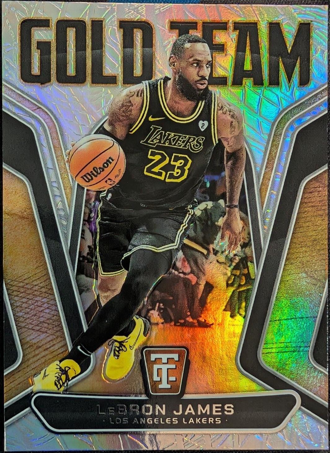 2024 Panini Totally Certified Gold Team LeBron James #18 card