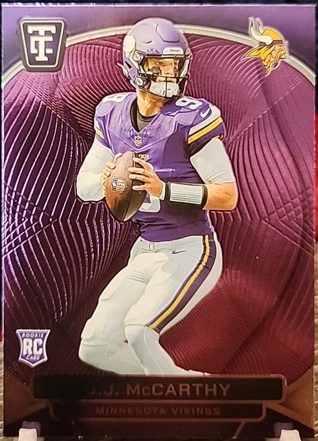 2024 Panini Totally Certified J.J. McCarthy [Mirror Purple] #127 card