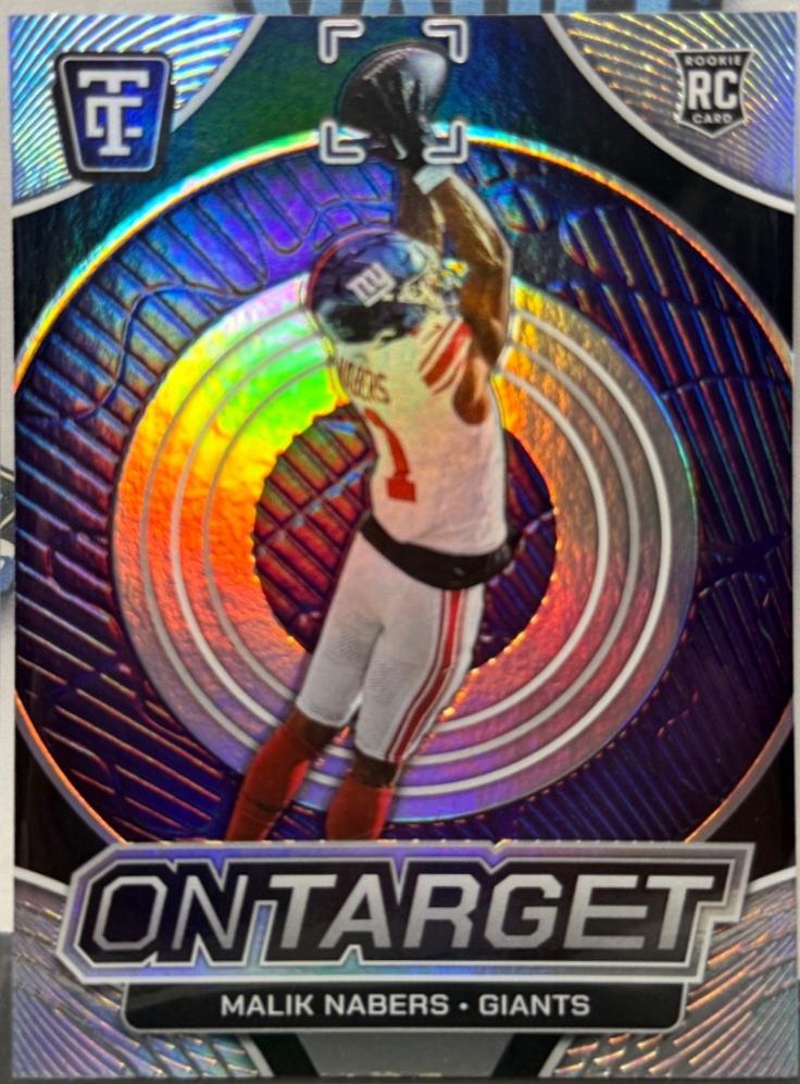 2024 Panini Totally Certified On Target Malik Nabers [Mirror] #4 card