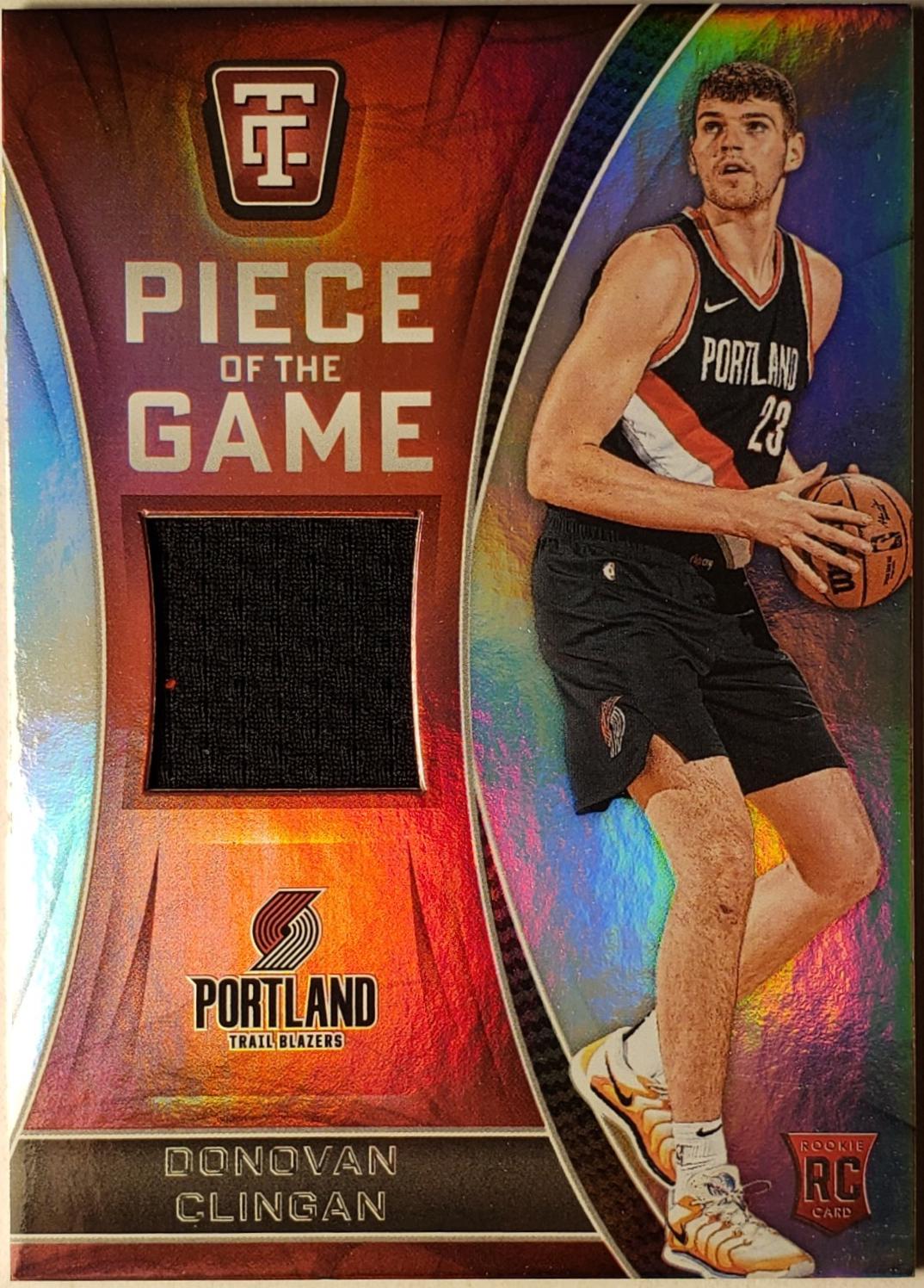 2024 Panini Totally Certified Piece of the Game Donovan Clingan #POG-DNC card