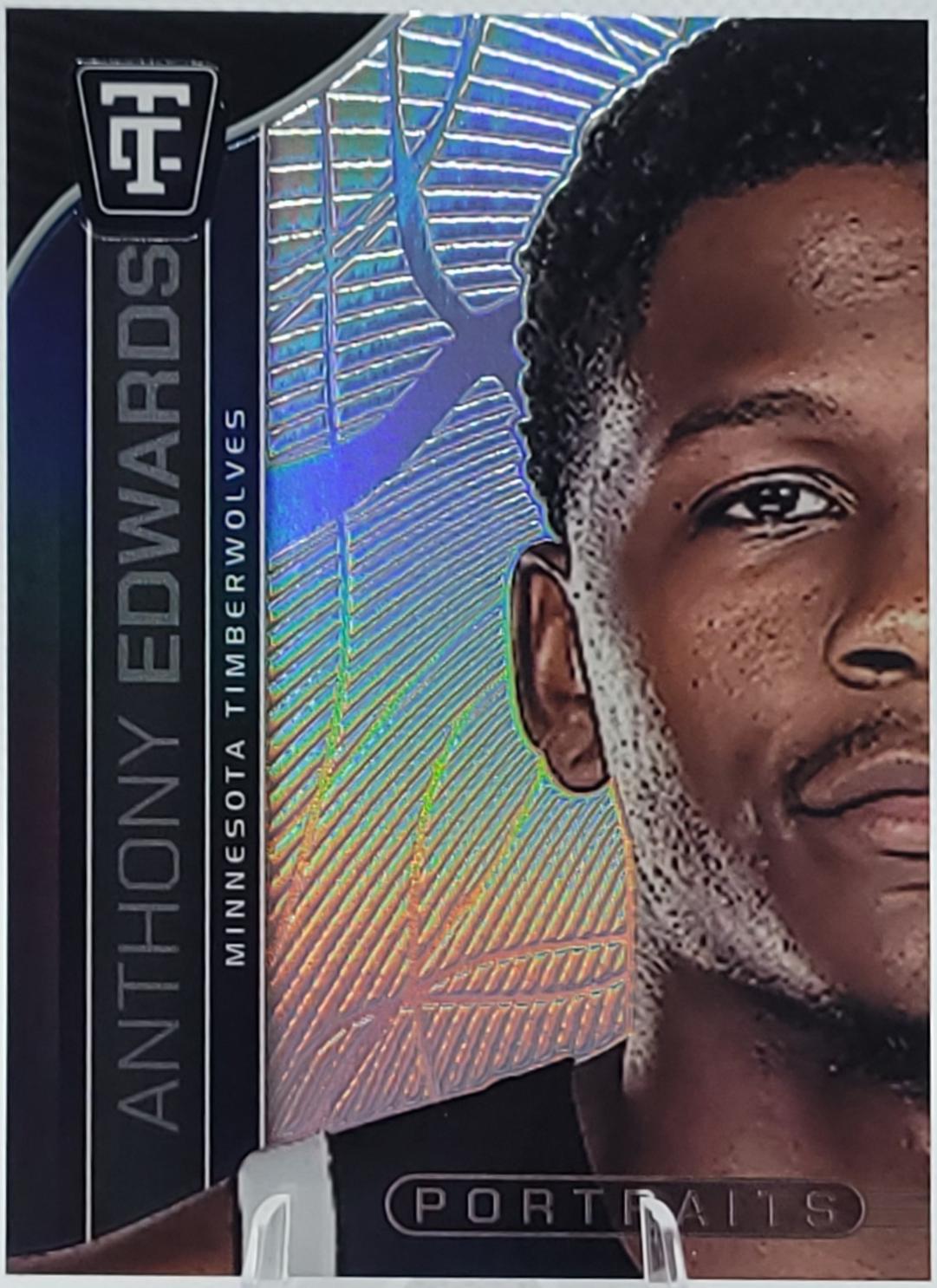 2024 Panini Totally Certified Portraits Anthony Edwards [Mirror] #8 card