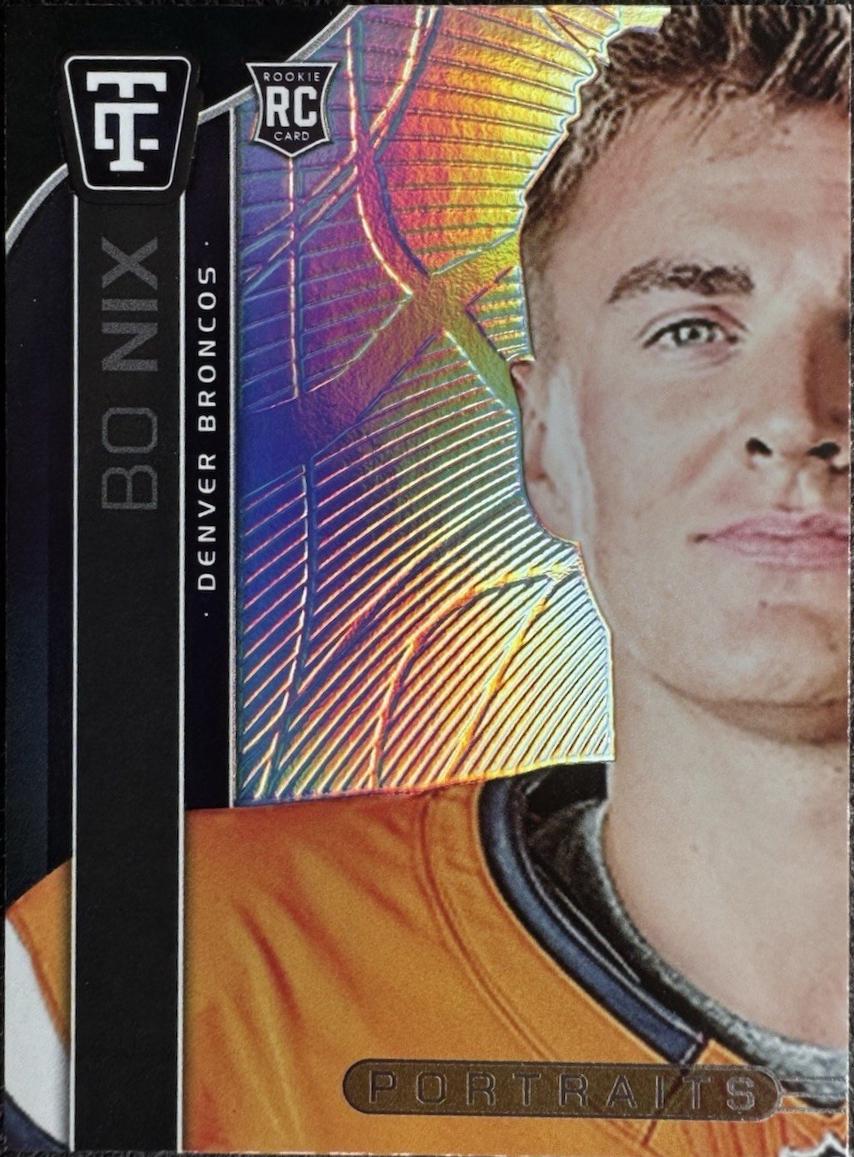 2024 Panini Totally Certified Portraits Bo Nix #2 card