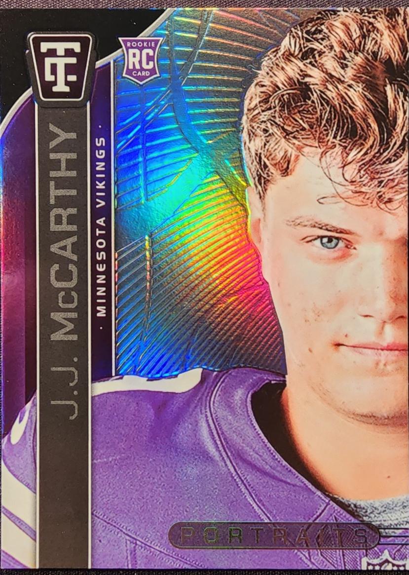 2024 Panini Totally Certified Portraits J.J. McCarthy #10 card