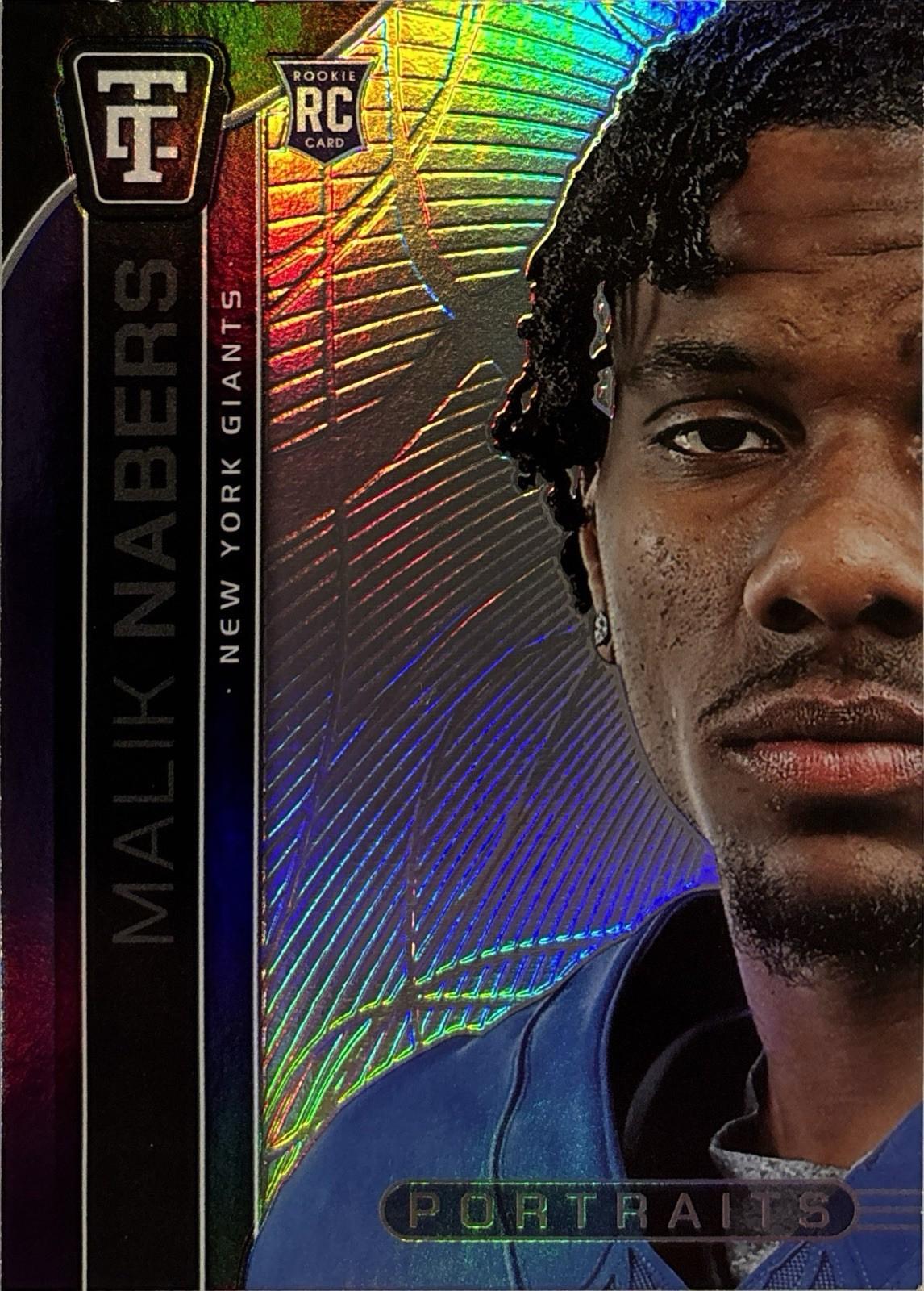 2024 Panini Totally Certified Portraits Malik Nabers [Mirror] #5 card
