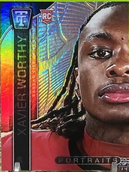 2024 Panini Totally Certified Portraits Xavier Worthy #7 card