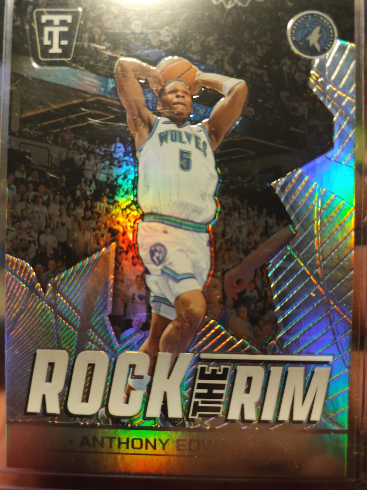 2024 Panini Totally Certified Rock the Rim Anthony Edwards #10 card