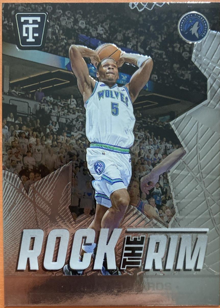 2024 Panini Totally Certified Rock the Rim Anthony Edwards [Mirror] #10 card