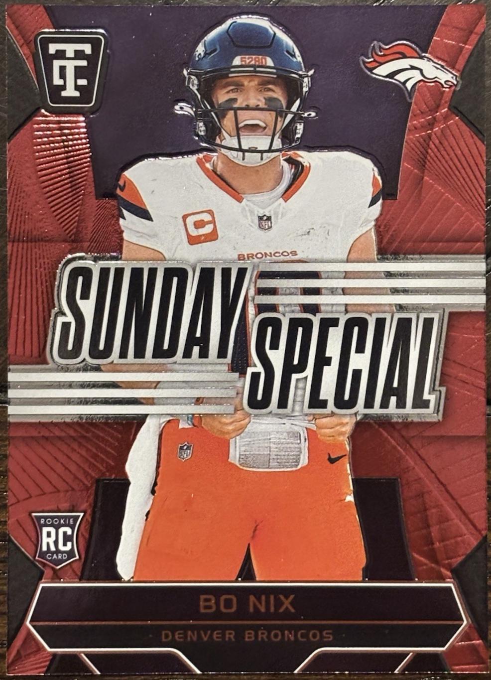 2024 Panini Totally Certified Sunday Special Bo Nix [Mirror Red] #20 card