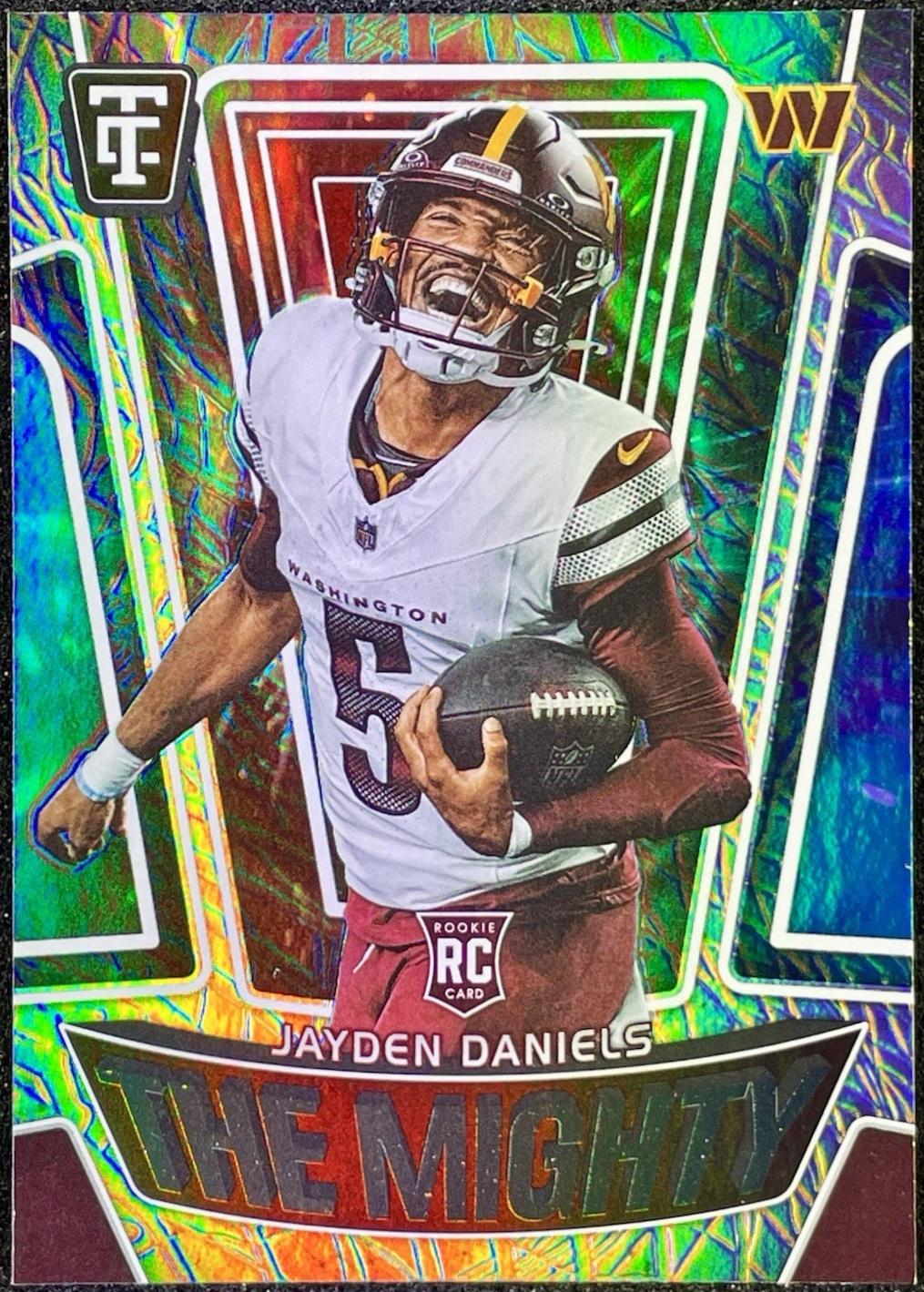 2024 Panini Totally Certified The Mighty Jayden Daniels #18 card