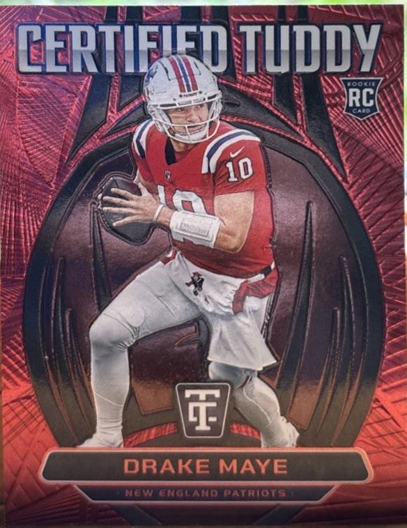 2024 Panini Totally Certified Tuddy Drake Maye #3 card