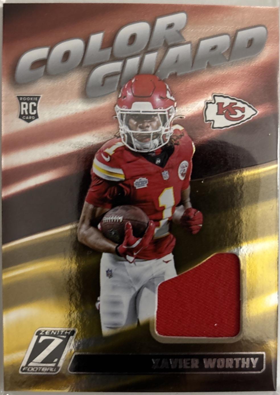 2024 Panini Zenith Color Guard Xavier Worthy #CG6 card