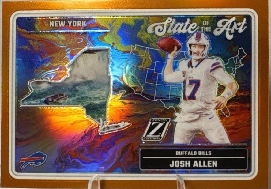 2024 Panini Zenith State of the Art Josh Allen [Orange] #7 card