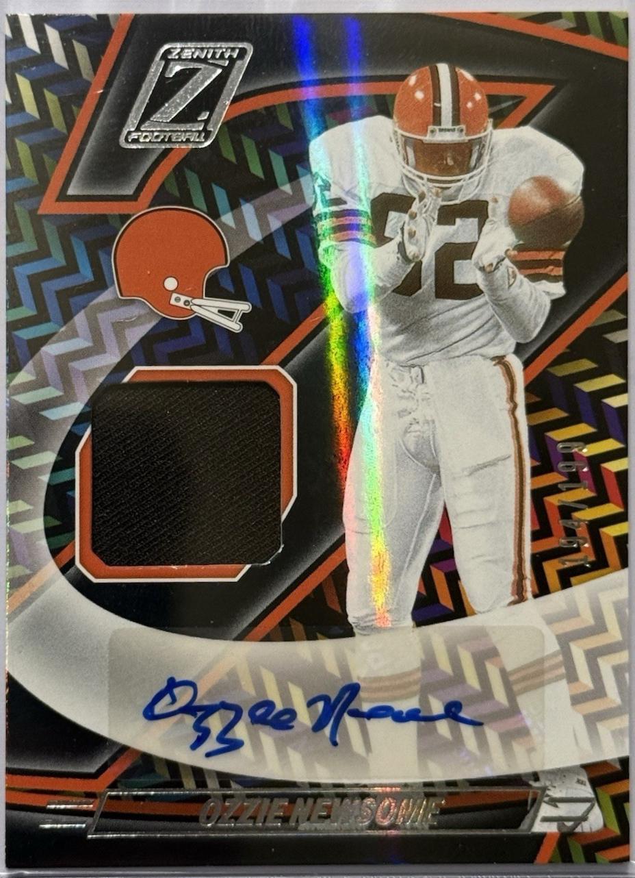 2024 Panini Zenith Z-Jersey Autograph Ozzie Newsome #9 card