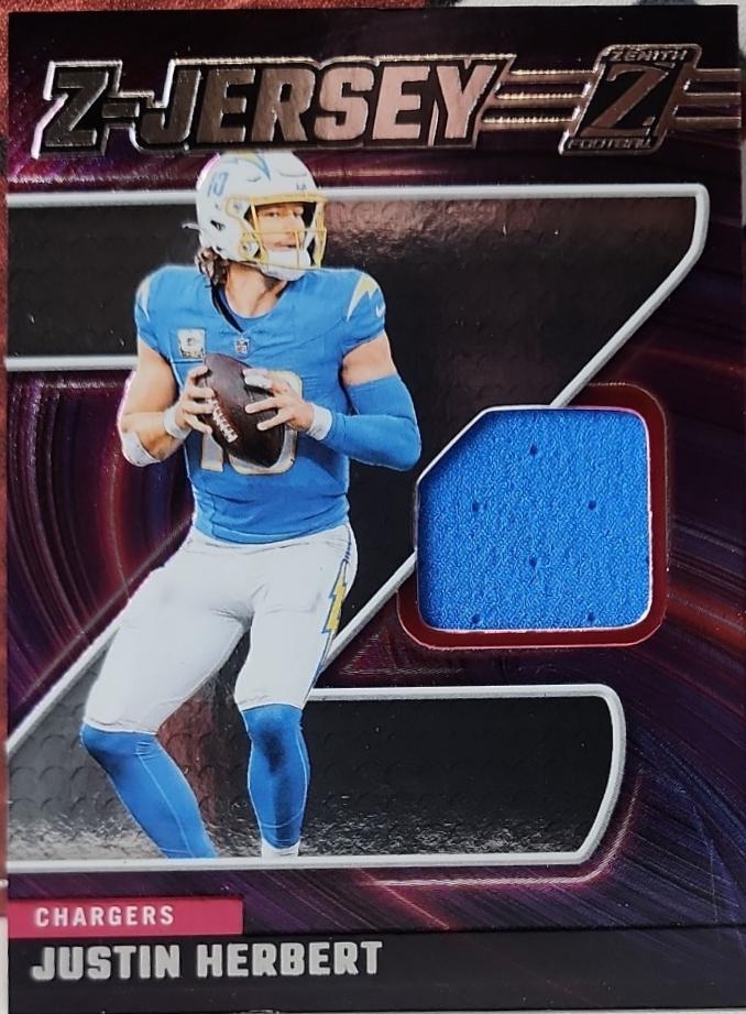2024 Panini Zenith Z Jersey Justin Herbert #ZJ14 card
