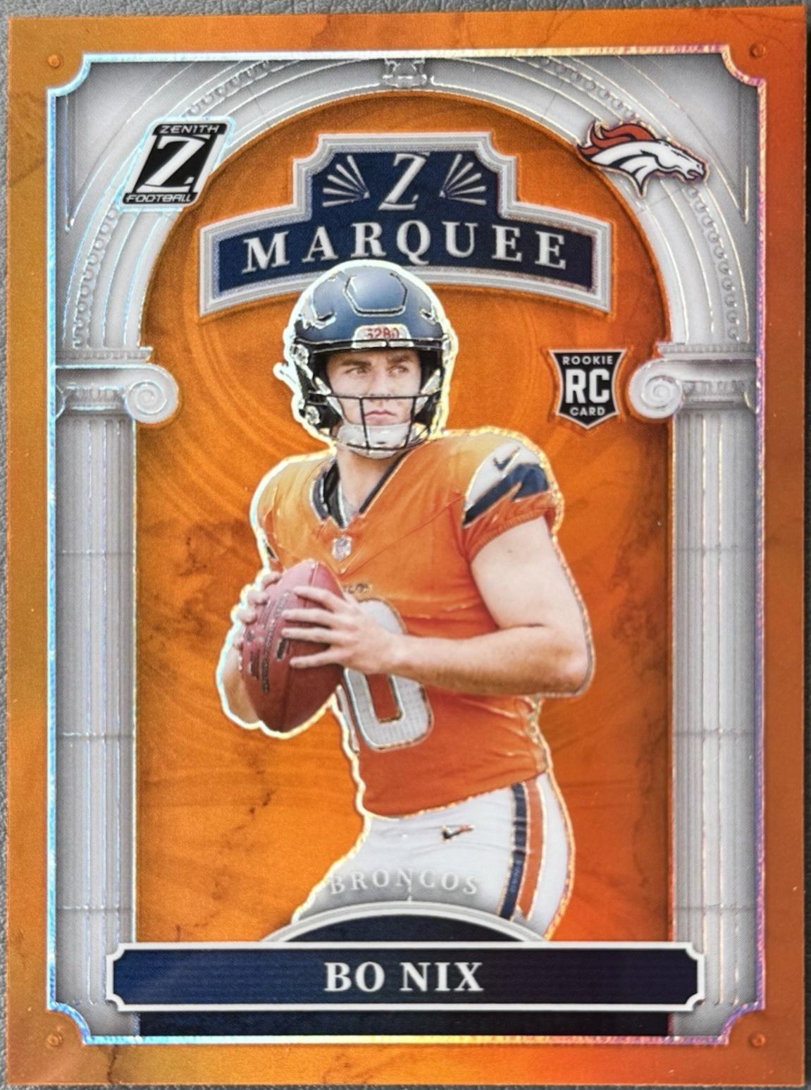 2024 Panini Zenith Z Marquee Bo Nix [Orange] #4 card