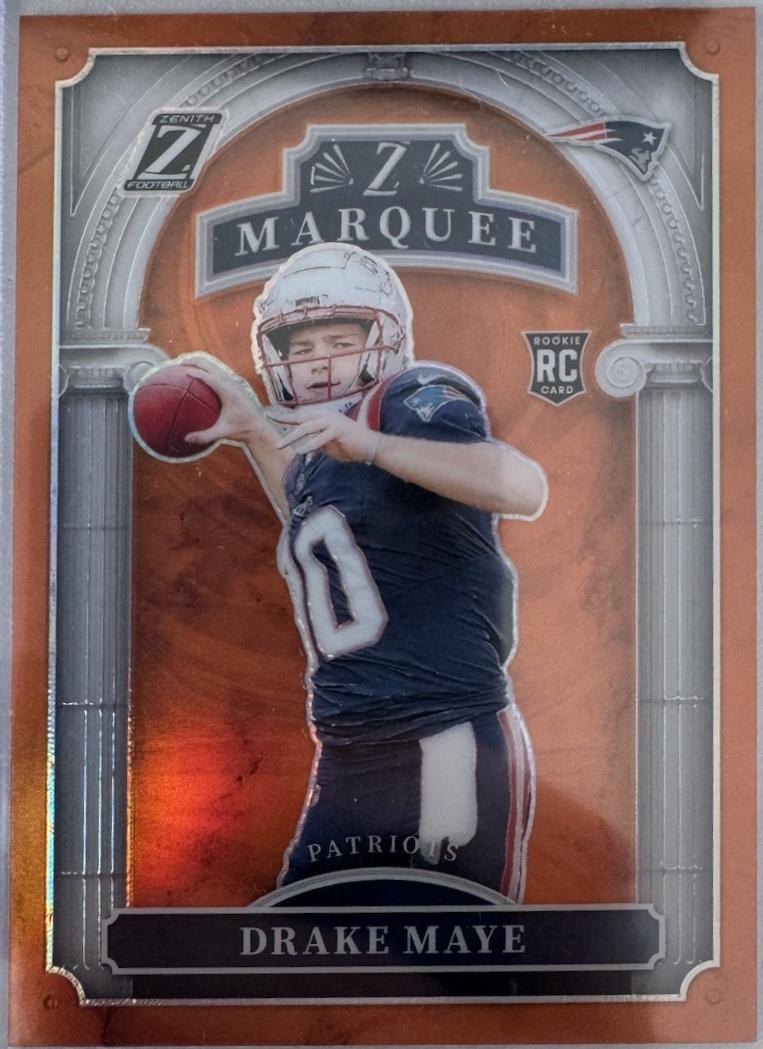 2024 Panini Zenith Z Marquee Drake Maye [Orange] #3 card