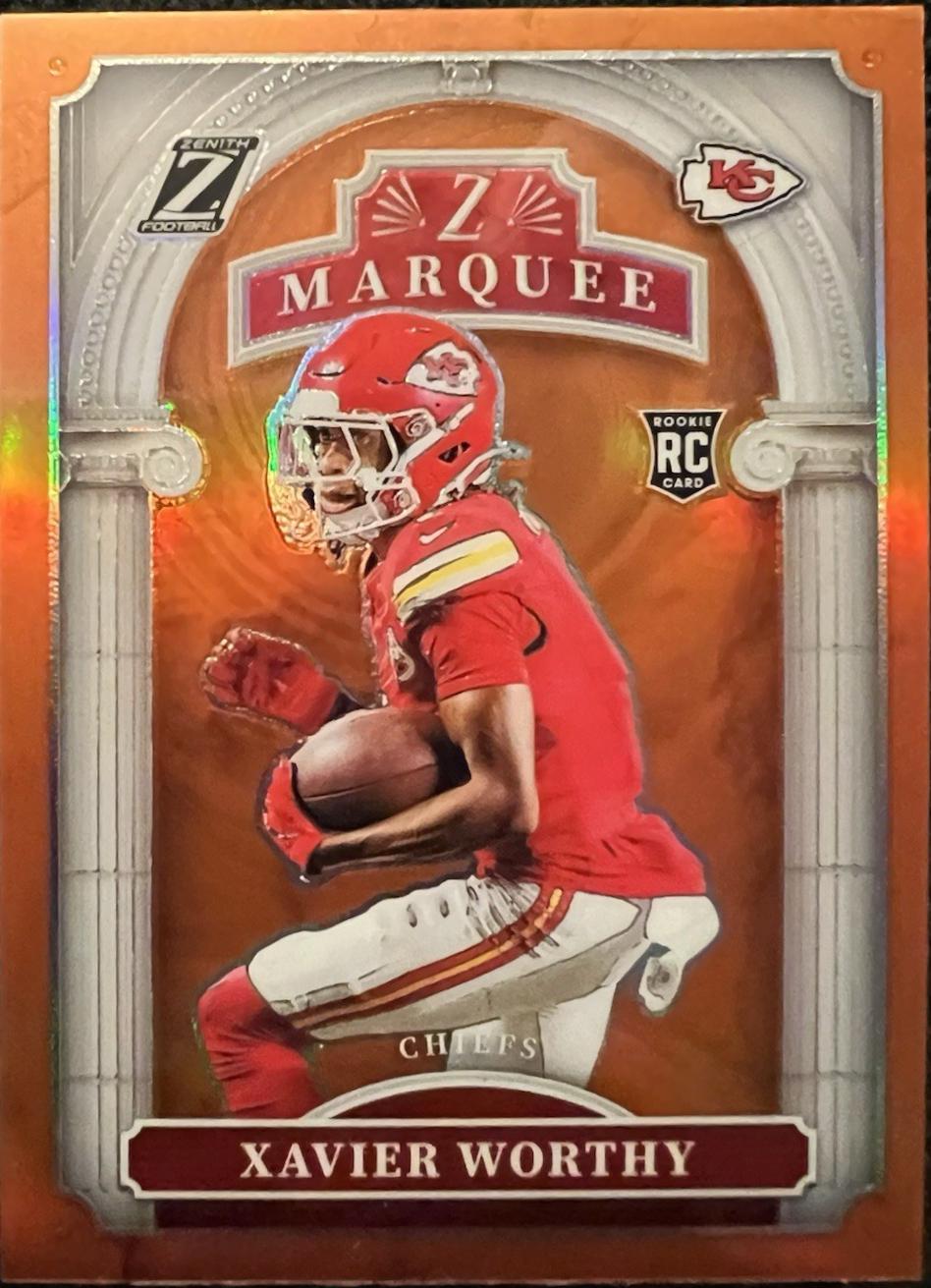 2024 Panini Zenith Z Marquee Xavier Worthy [Orange] #7 card