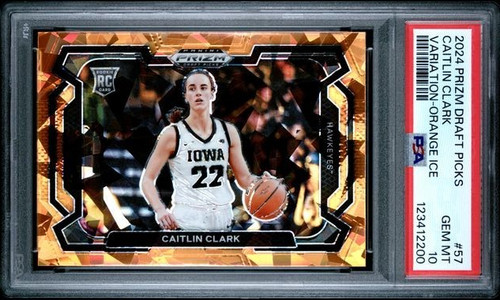 2024 Prizm Draft Picks Caitlin Clark [Orange Ice] #57 card