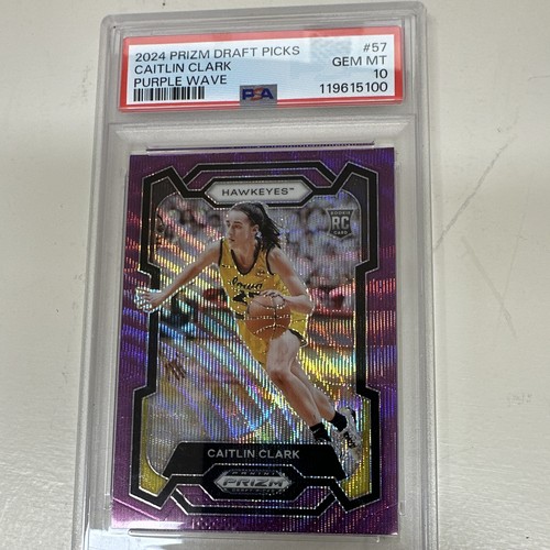 2024 Prizm Draft Picks Caitlin Clark [Purple Wave] #57 card