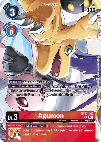 2024 Secret Crisis Agumon [Omnimon Binder Set Foil] #BT17-007 card