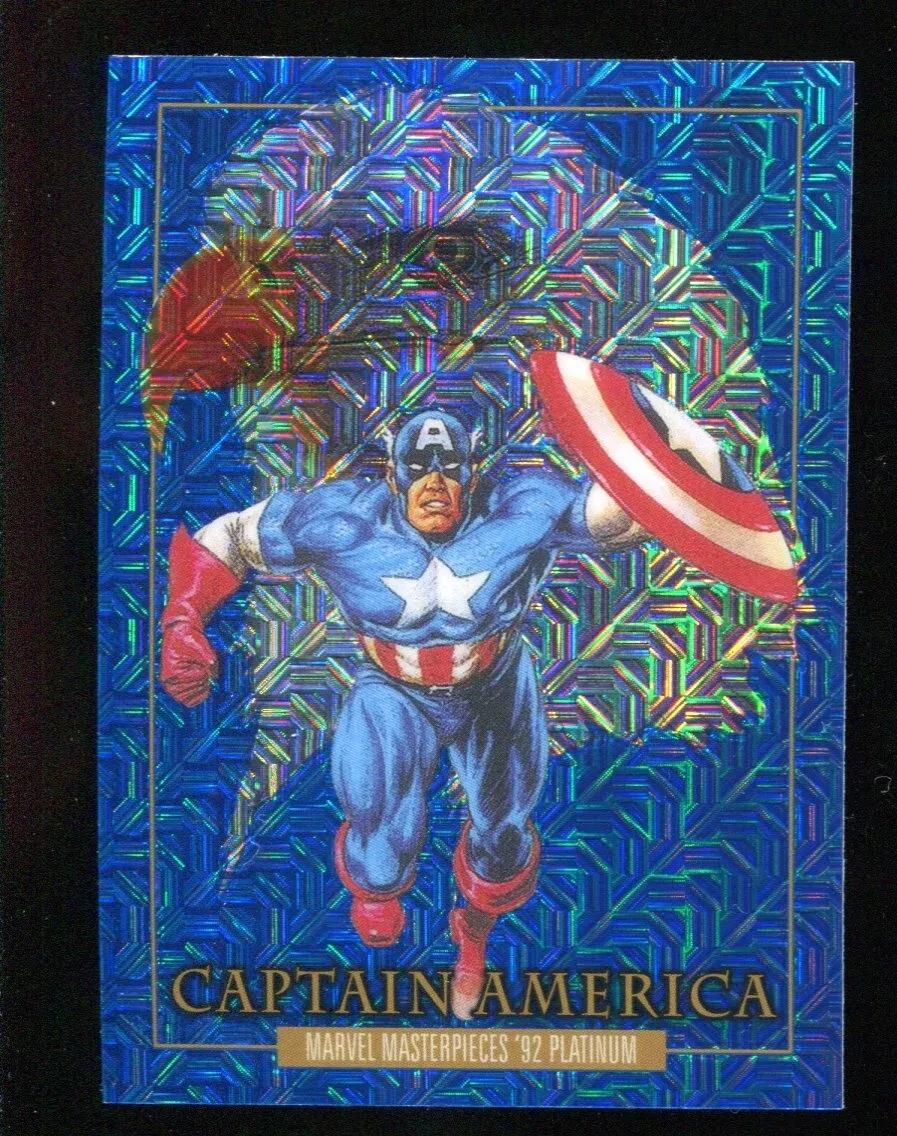 2024 SkyBox Masterpieces ’92 Platinum Captain America [Blue Traxx] #16 card