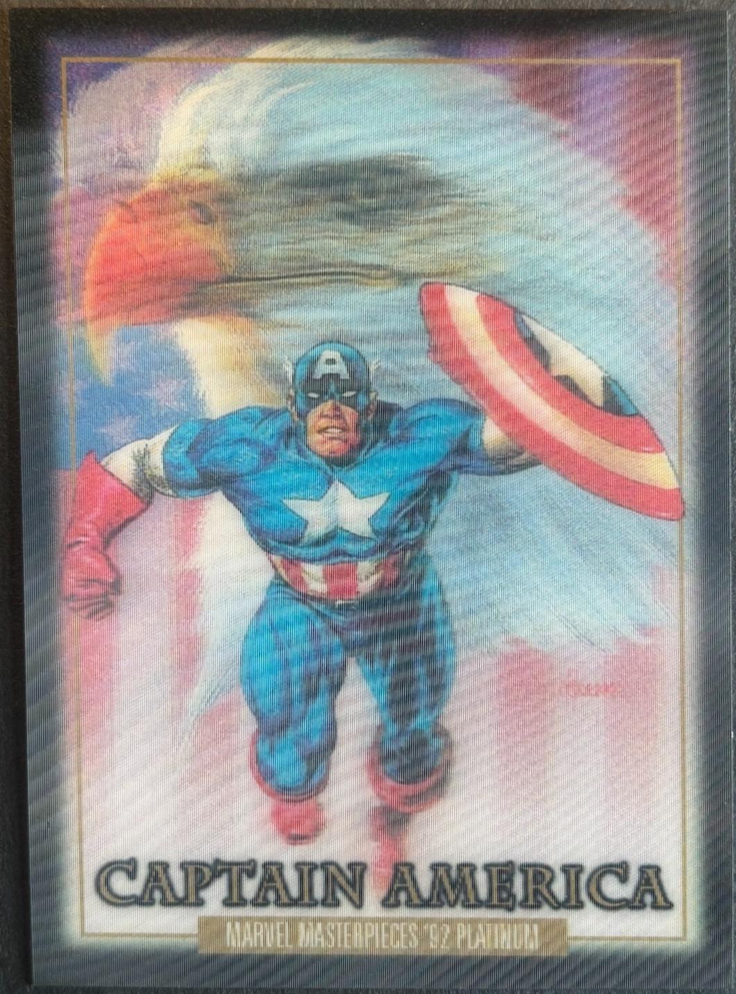 2024 SkyBox Masterpieces ’92 Platinum Captain America [Lenticular] #16 card