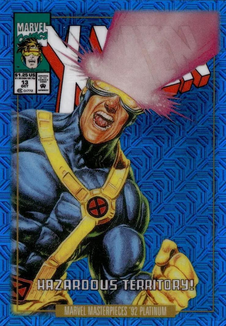 2024 SkyBox Masterpieces ’92 Platinum Cyclops [Blue Traxx Variant] #13-V card