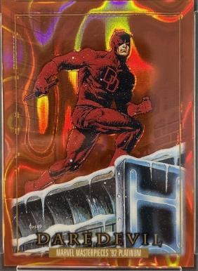 2024 SkyBox Masterpieces ’92 Platinum Daredevil [Orange Lava] #12 card