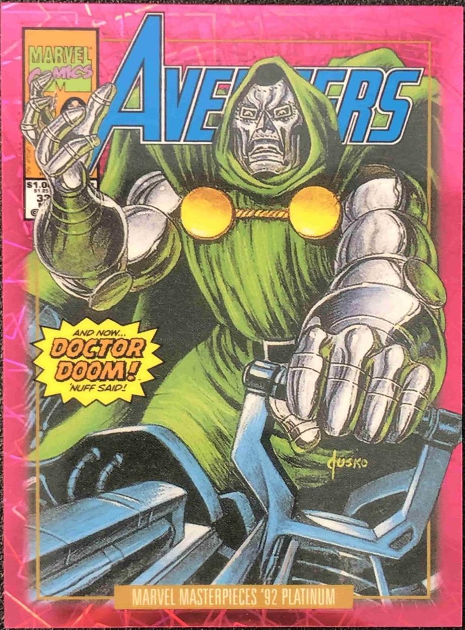 2024 SkyBox Masterpieces ’92 Platinum Doctor Doom [Pink Lasers Variant] #26-V card
