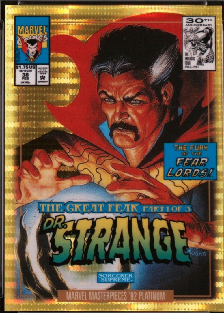 2024 SkyBox Masterpieces ’92 Platinum Doctor Strange [Seismic Gold Variant] #24-V card