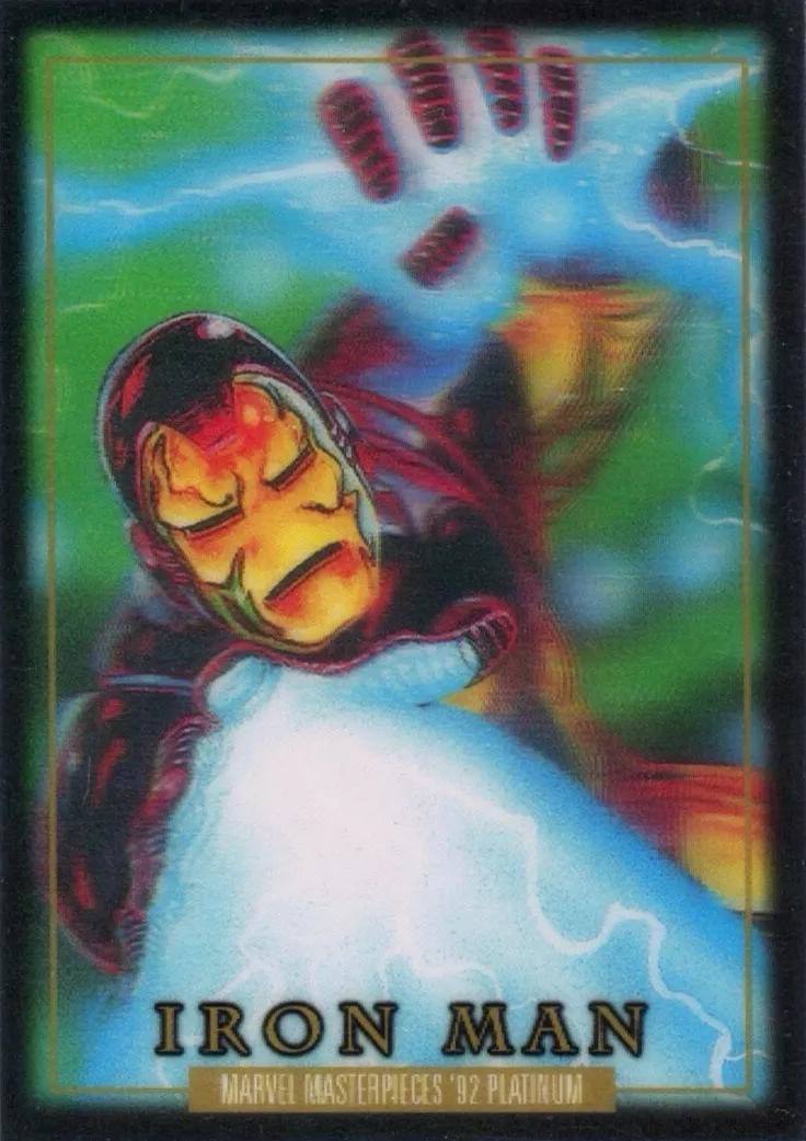 2024 SkyBox Masterpieces ’92 Platinum Iron Man [Lenticular] #38 card