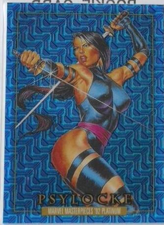 2024 SkyBox Masterpieces ’92 Platinum Psylocke [Blue Traxx] #65 card