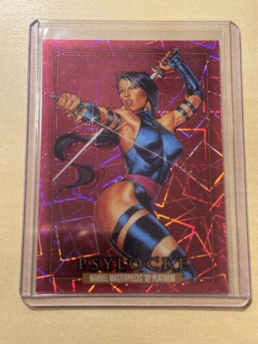 2024 SkyBox Masterpieces ’92 Platinum Psylocke [Pink Lasers] #65 card