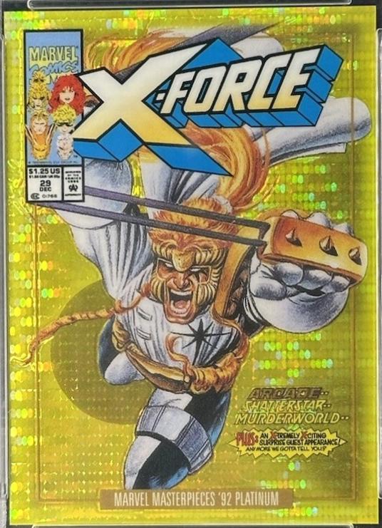 2024 SkyBox Masterpieces ’92 Platinum Shatterstar [Seismic Gold Variant] #74-V card