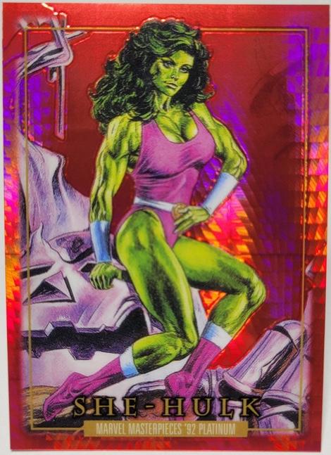 2024 SkyBox Masterpieces ’92 Platinum She-Hulk [Red Prism] #82 card