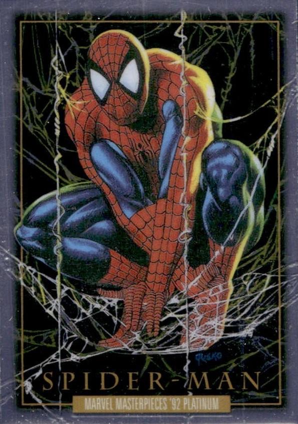 2024 SkyBox Masterpieces ’92 Platinum Spider-Man #87 card