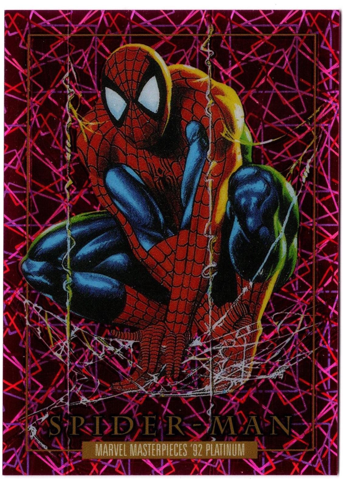 2024 SkyBox Masterpieces ’92 Platinum Spider-Man [Pink Lasers] #87 card