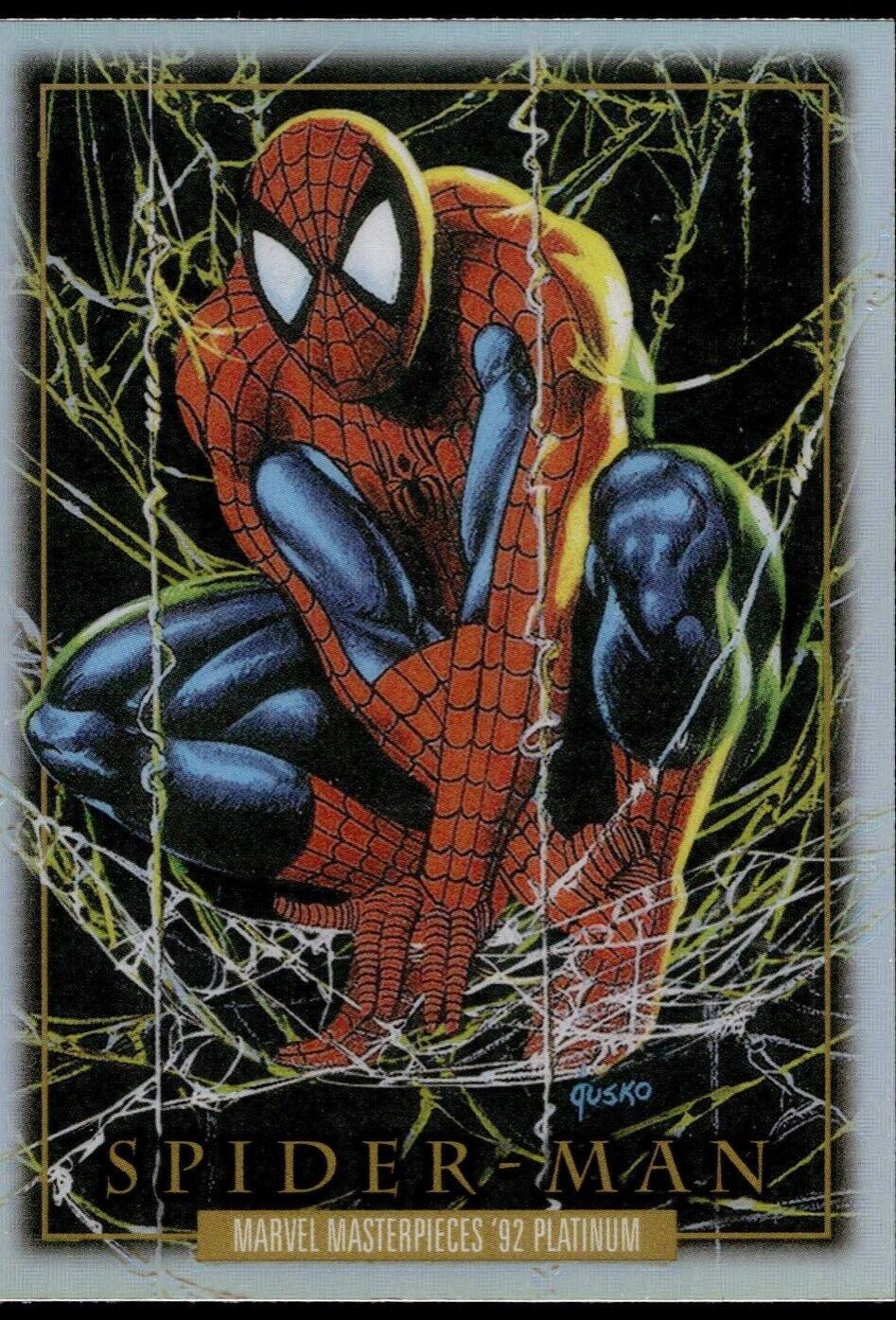 2024 SkyBox Masterpieces ’92 Platinum Spider-Man [Rainbow] #87 card